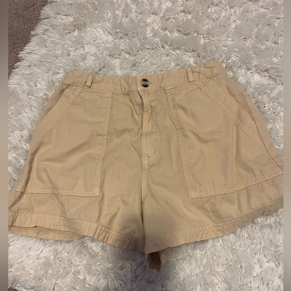 Khaki cargo shorts